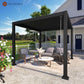 10 x 10 ft Outdoor Louvered Pergola in Aluminum with Adjustable Roof