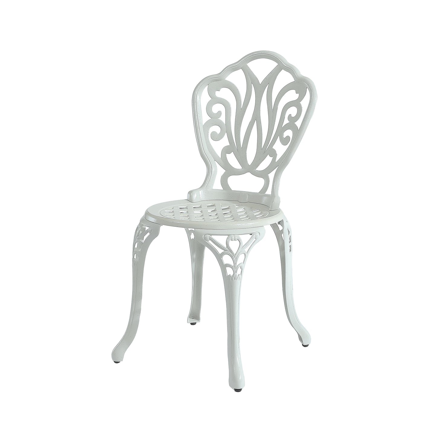 MONDAWE Special Pattern Cast Aluminum Bistro Chairs Outdoor Seating Chairs (Set of 2)