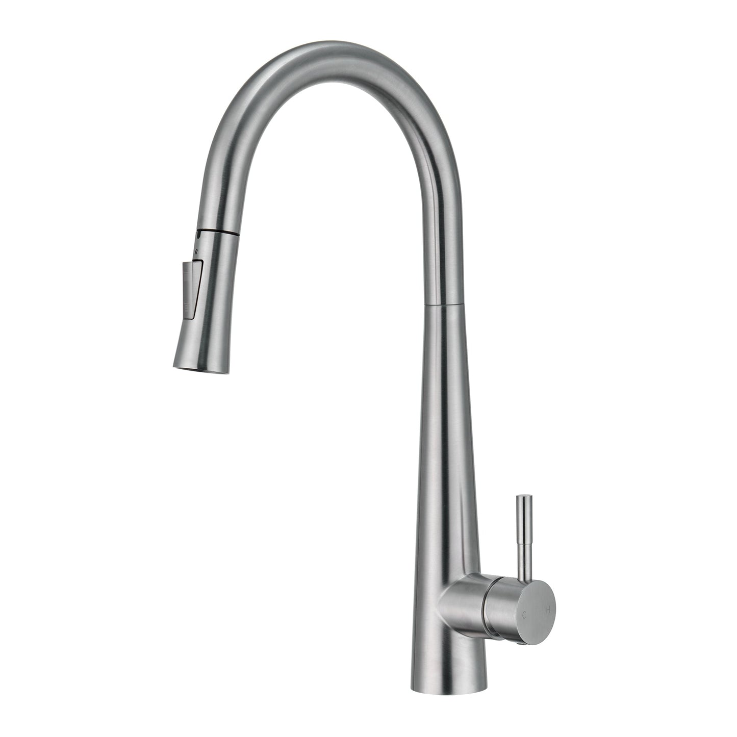 MONDAWE Kitchen Sink Faucet with Pull Out Sprayer with Fingerprint Resistant,Single Handle Stainless Steel Steel Kitchen Faucet