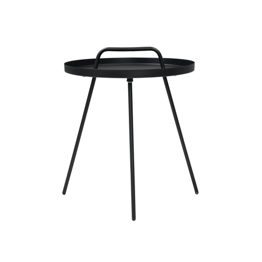 MONDAWE Iron Sheet Patio Round Coffee Table Side Table with Handle