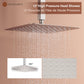 Mondawe Celling Mount Thermostatic Rain Shower System with Handheld Shower, Wall Body Jets and Digital Display