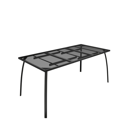 MONDAWE Steel Mesh Table Rectangle Extra Large Dining Table