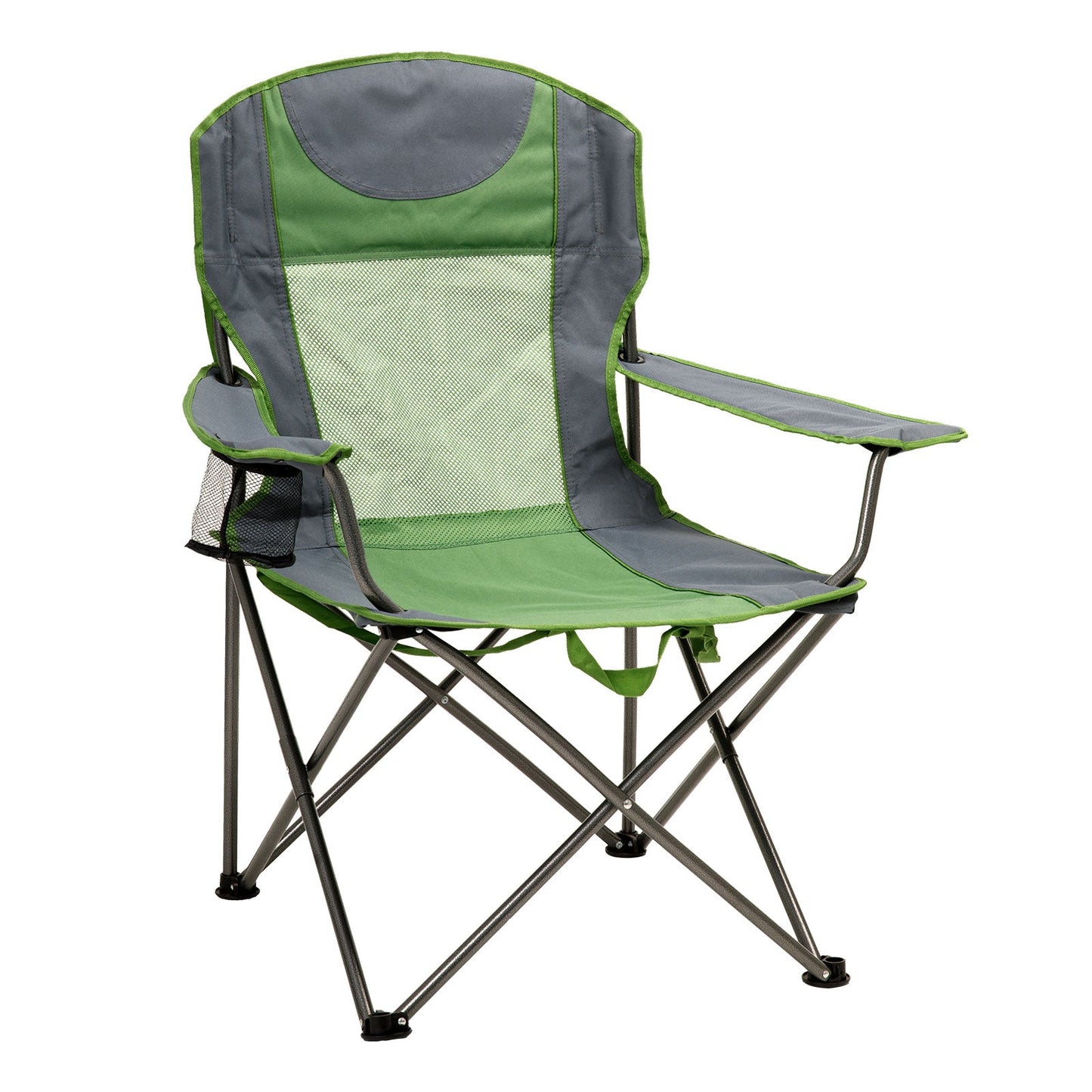 MONDAWE Outdoor Metal Frame Folding Beach Lounge Chair with Side Pocket