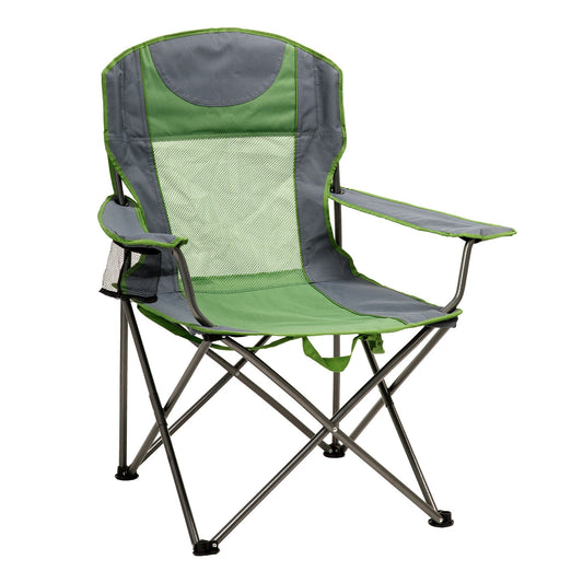 MONDAWE Outdoor Metal Frame Folding Beach Lounge Chair with Side Pocket