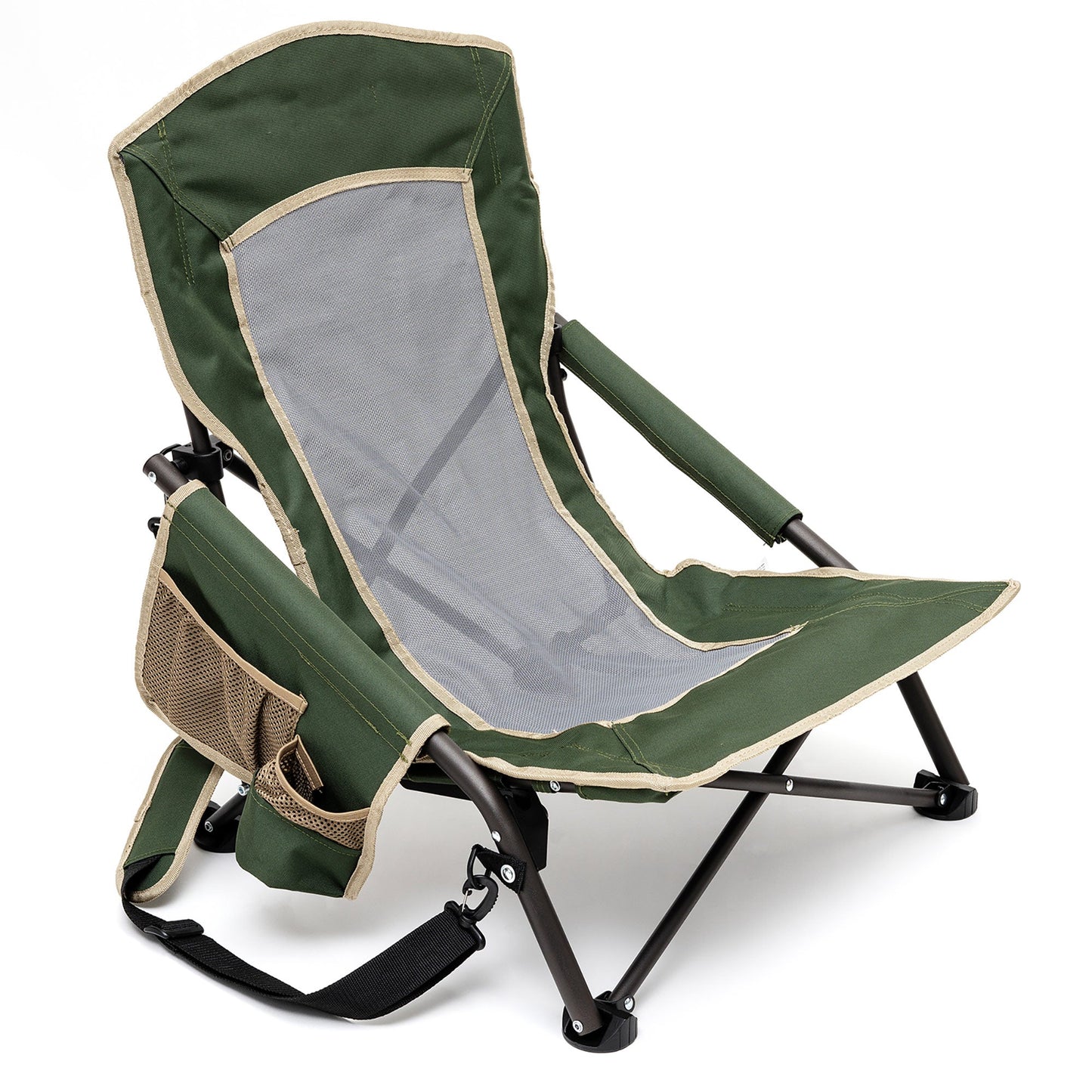 MONDAWE Portable Folding Single Camping Chairs with Carry Bag & Cup Holder