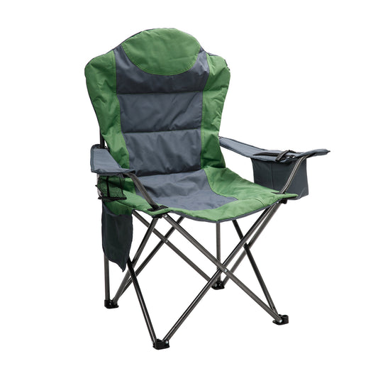 MONDAWE Metal Outdoor Beach Chair Camping Lounge Chair Lawn Chair with Detachable Side Storage