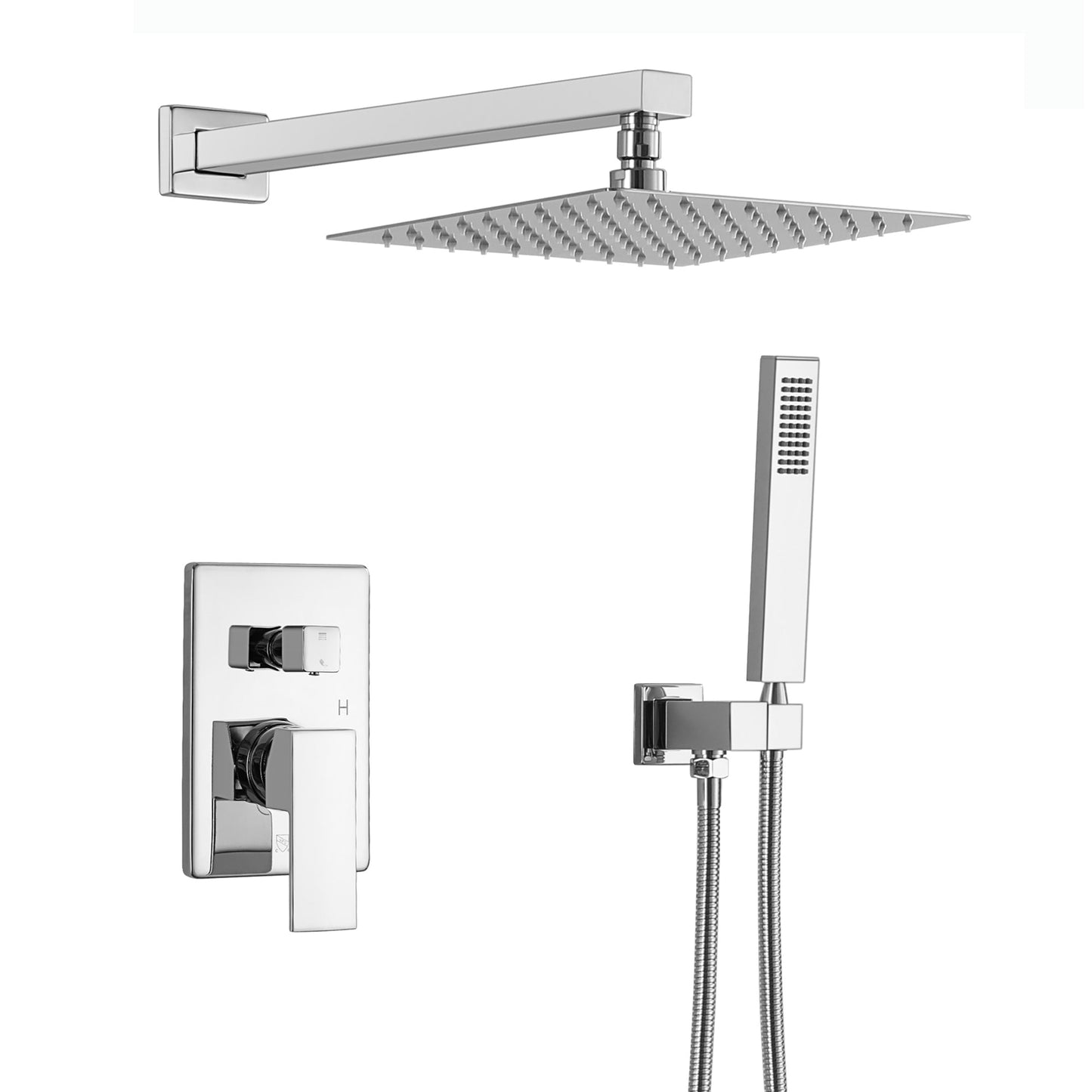 10 Inch Square Bathroom Shower Combo Set