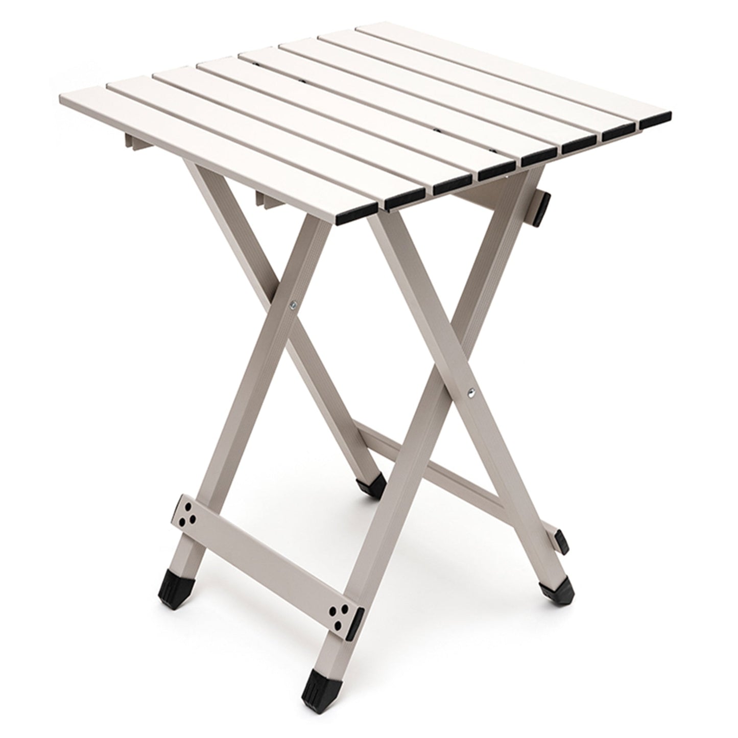 MONDAWE Compact Silver Multifunctional Folding Camping Stool/Table