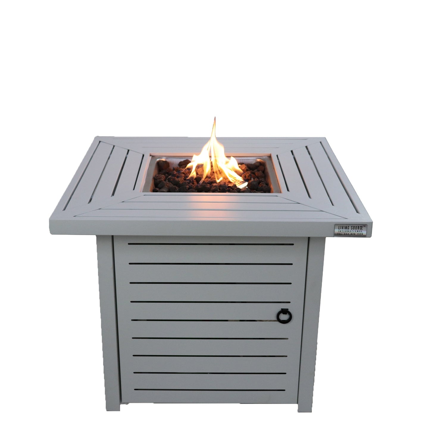 Mondawe 25Inch H x 30Inch W Steel Propane/Natural Gas Fire Pit Table