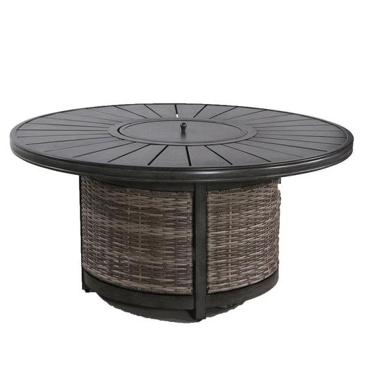 Mondawe Brown 25 H x 52 W Propane Outdoor Fire Pit Table