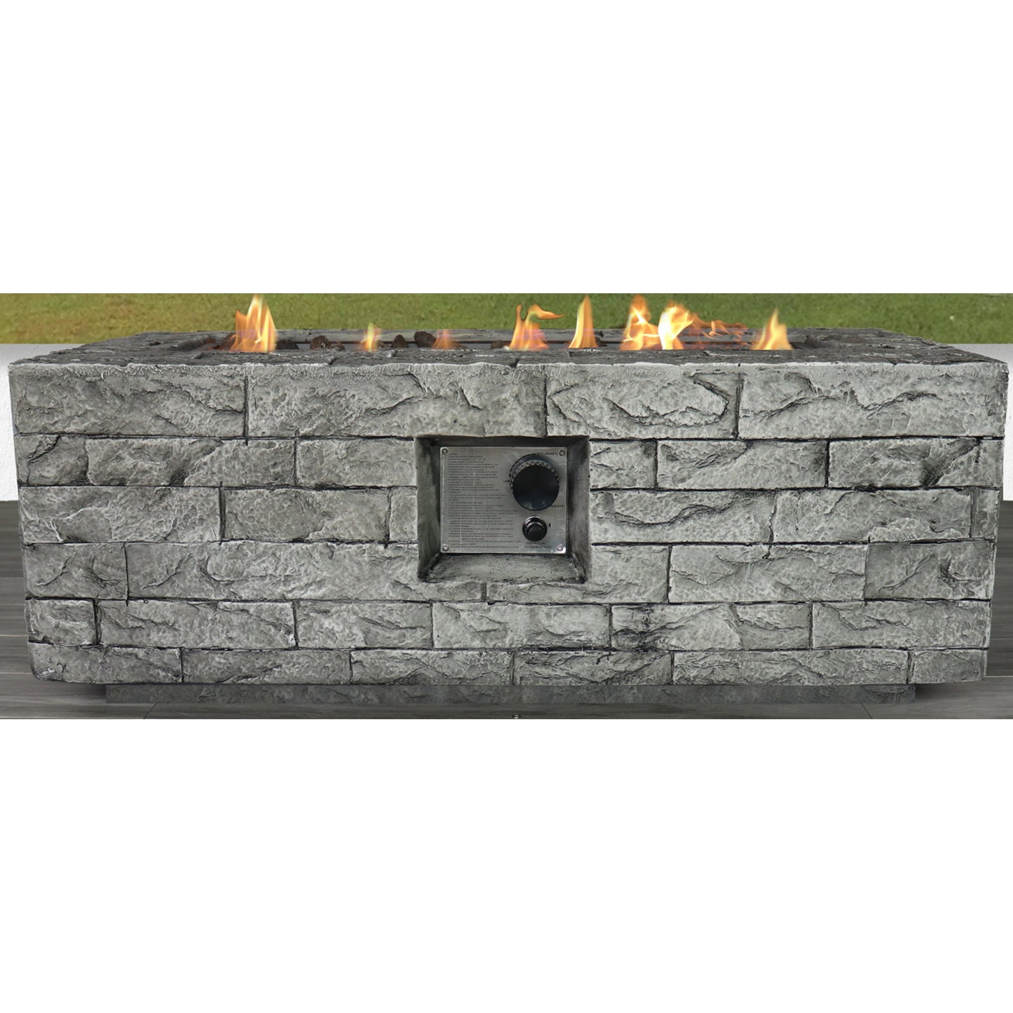 Mondawe Fiber Reinforced Concrete Propane/Natural Gas Fire pit table