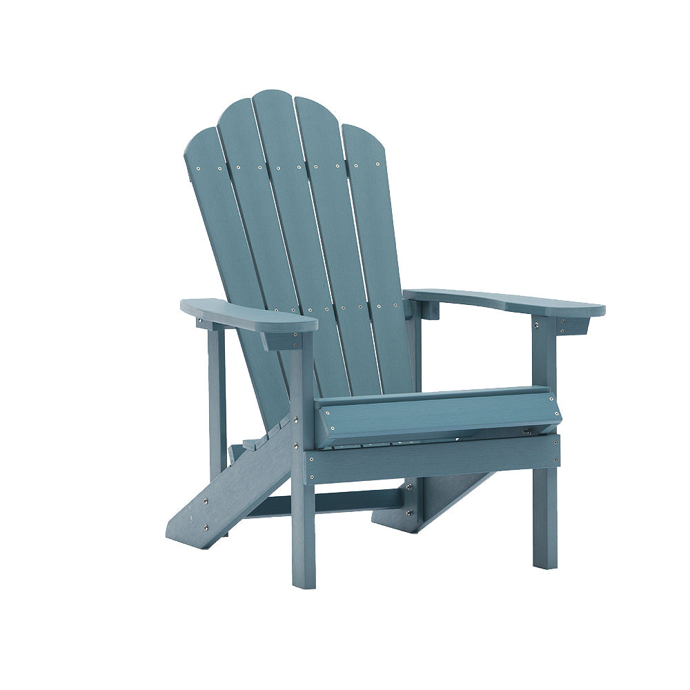 MONDAWE Outdoor Patio Reclining Slat Polyethylene Plastic Adirondack Chair