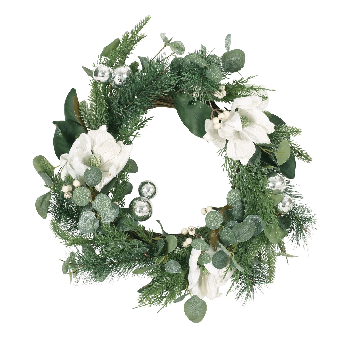 21.75 inch LEAVES&MAGNOLIA WREATH