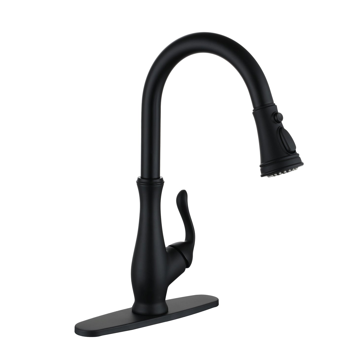 Mondawe pull down kitchen faucet,Matte black