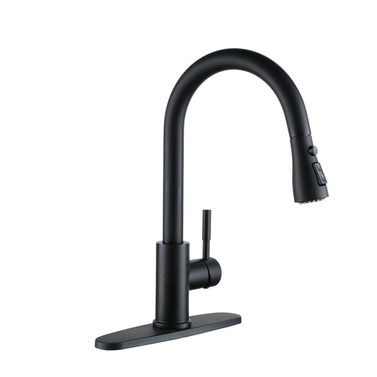 Mondawe pull down kitchen faucet,Matte black