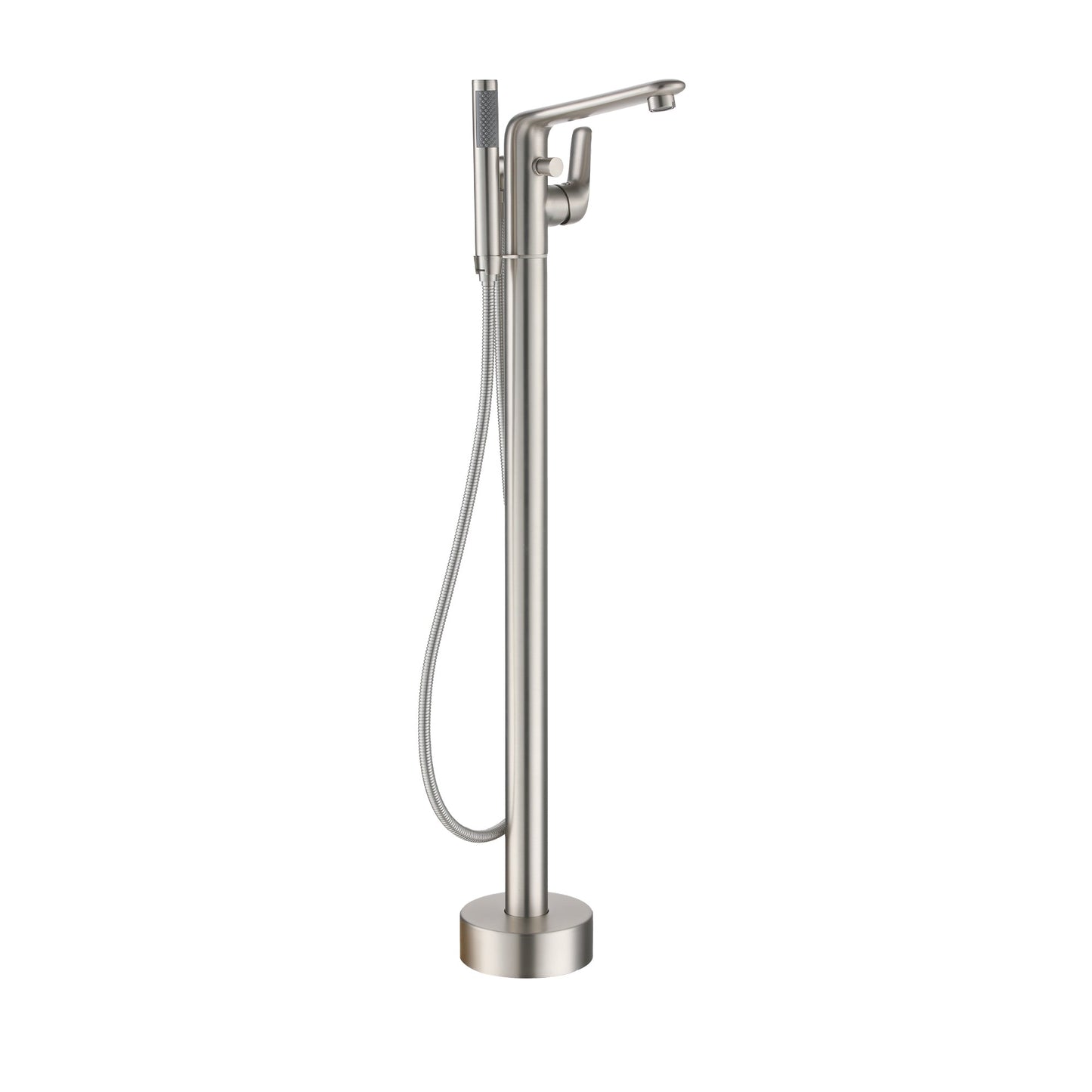 MONDAWE Single-Handle Modern Floor Mount Freestanding Bathtub Faucet with Handheld Shower