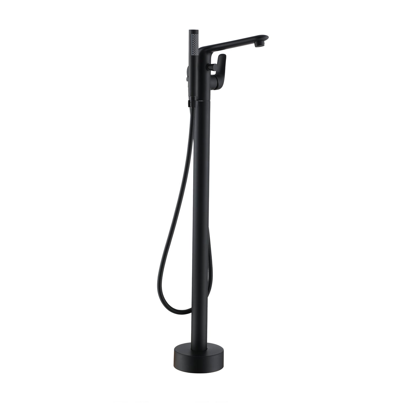 MONDAWE Single-Handle Modern Floor Mount Freestanding Bathtub Faucet with Handheld Shower