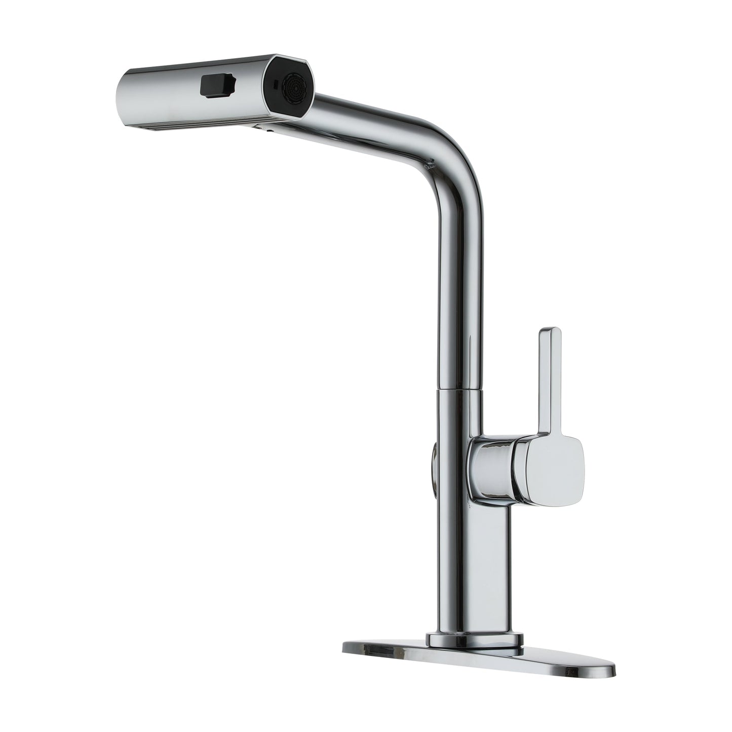 Mondawe 360 Swivel Single Handle Pull Out Sprayer Kitchen Faucet