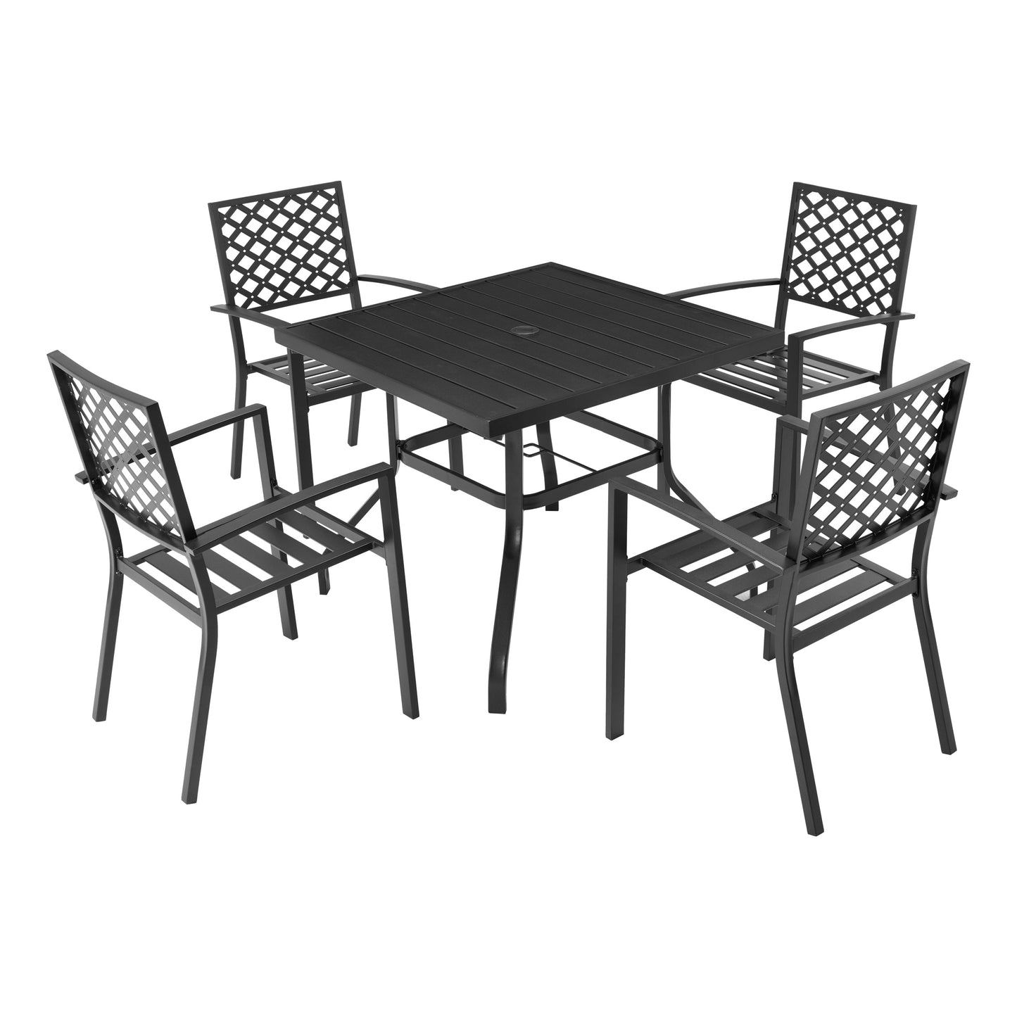 MONDAWE 5 Piece Patio Dining Table Set Terrace Dining Set