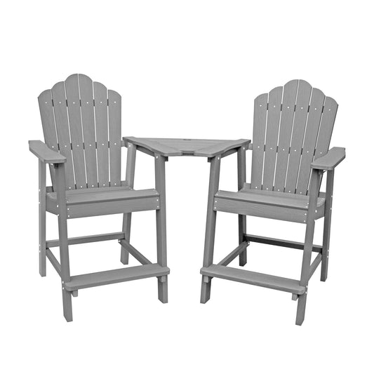 MONDAWE 2 Pieces Outdoor Adirondack Chairs Set with Connecting Tray