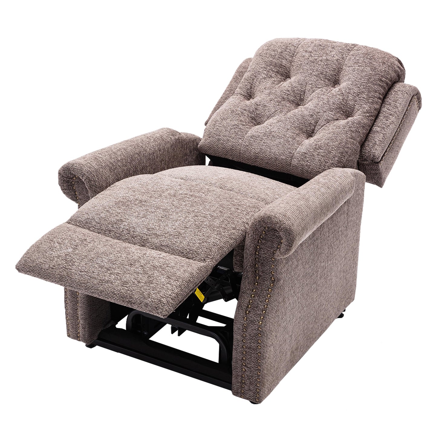 MONDAWE Power Recliner Chair Chenille Knit Fabric Upholstered Powered Reclining Massage Chair with with 8-Point Massage