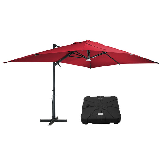 MONDAWE 10 ft Cantilever Patio Umbrella with 360 Rotation