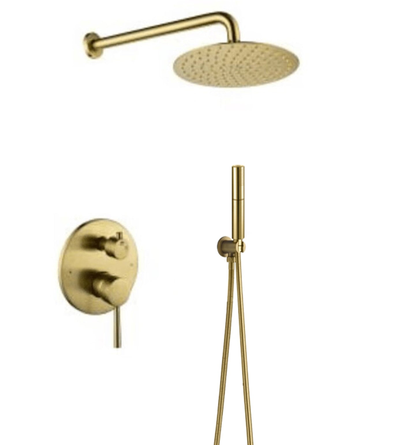 MONDAWE Wall Mounteded Pressure-Balanced 3 Functions Shower System with Massage Spray