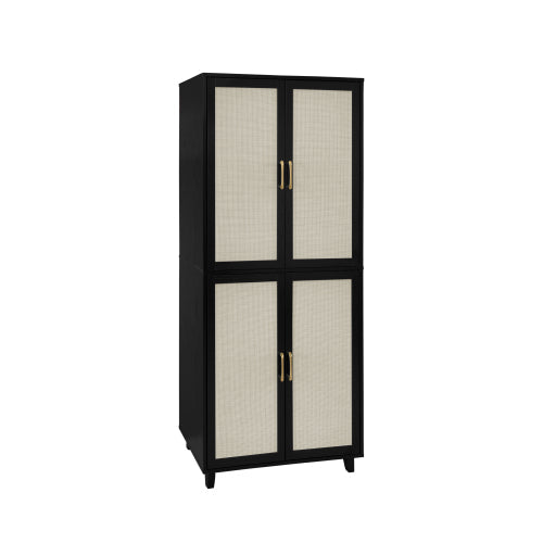 4 Door Cabinet, with 4 Adjustable Inner Shelves, Storage Cabinet