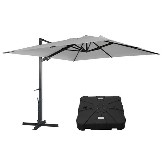 MONDAWE 10 ft Cantilever Patio Umbrella with Base Included