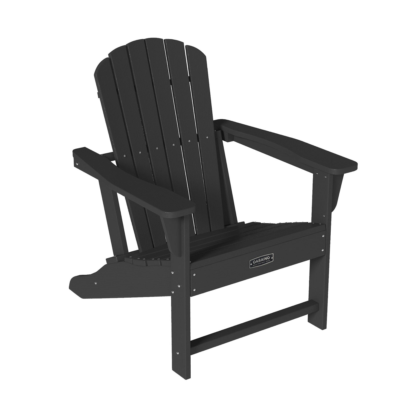 Mondawe Elegant Faux Wood Folding Outdoor Adirondack Chair Water-Resistant and Easy-Cleaning