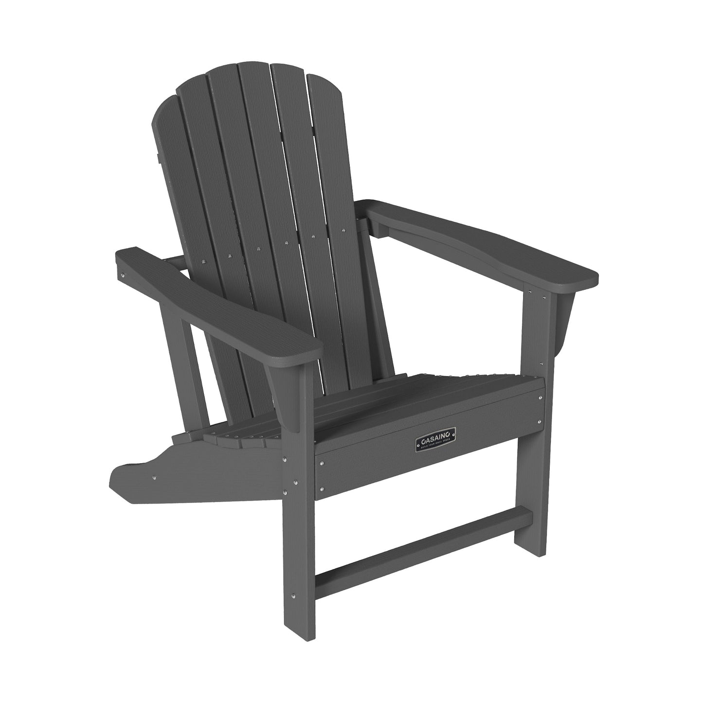 Mondawe Elegant Faux Wood Folding Outdoor Adirondack Chair Water-Resistant and Easy-Cleaning