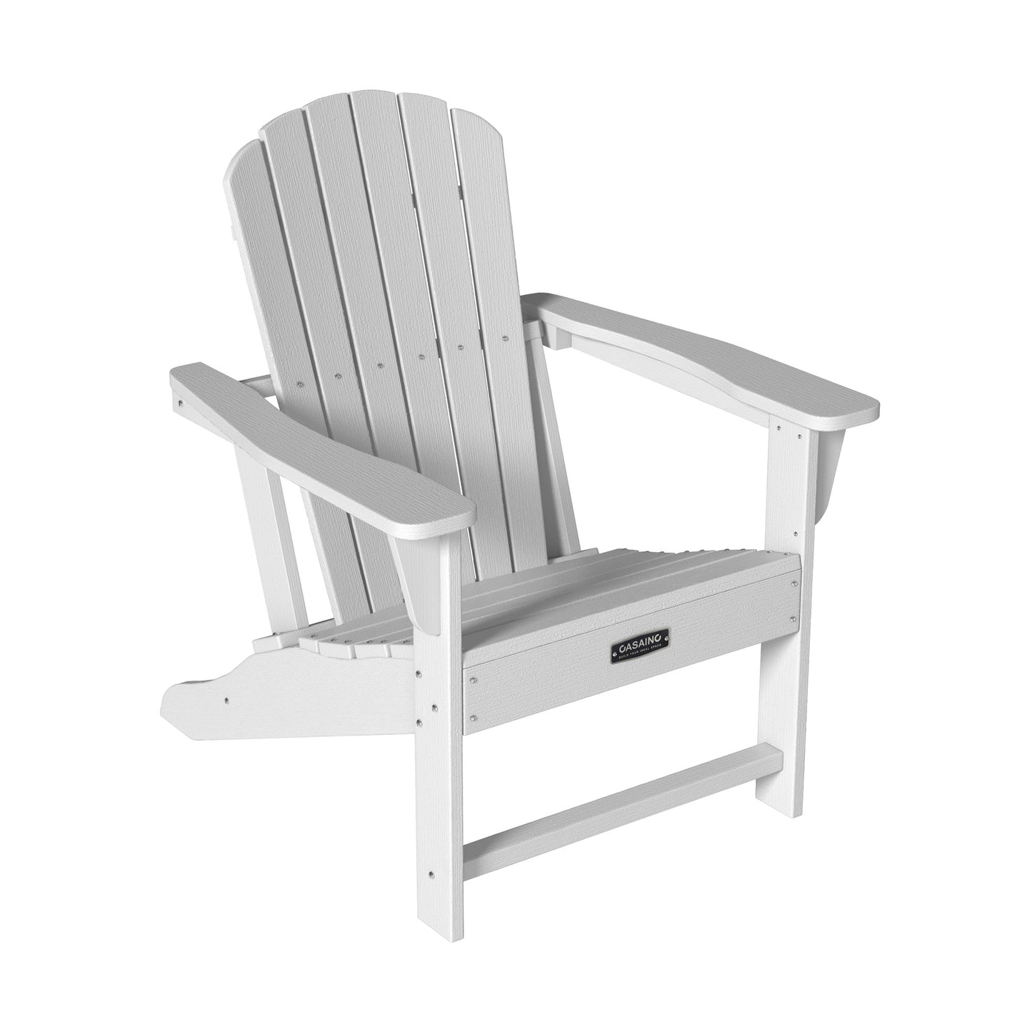 Mondawe Elegant Faux Wood Folding Outdoor Adirondack Chair Water-Resistant and Easy-Cleaning