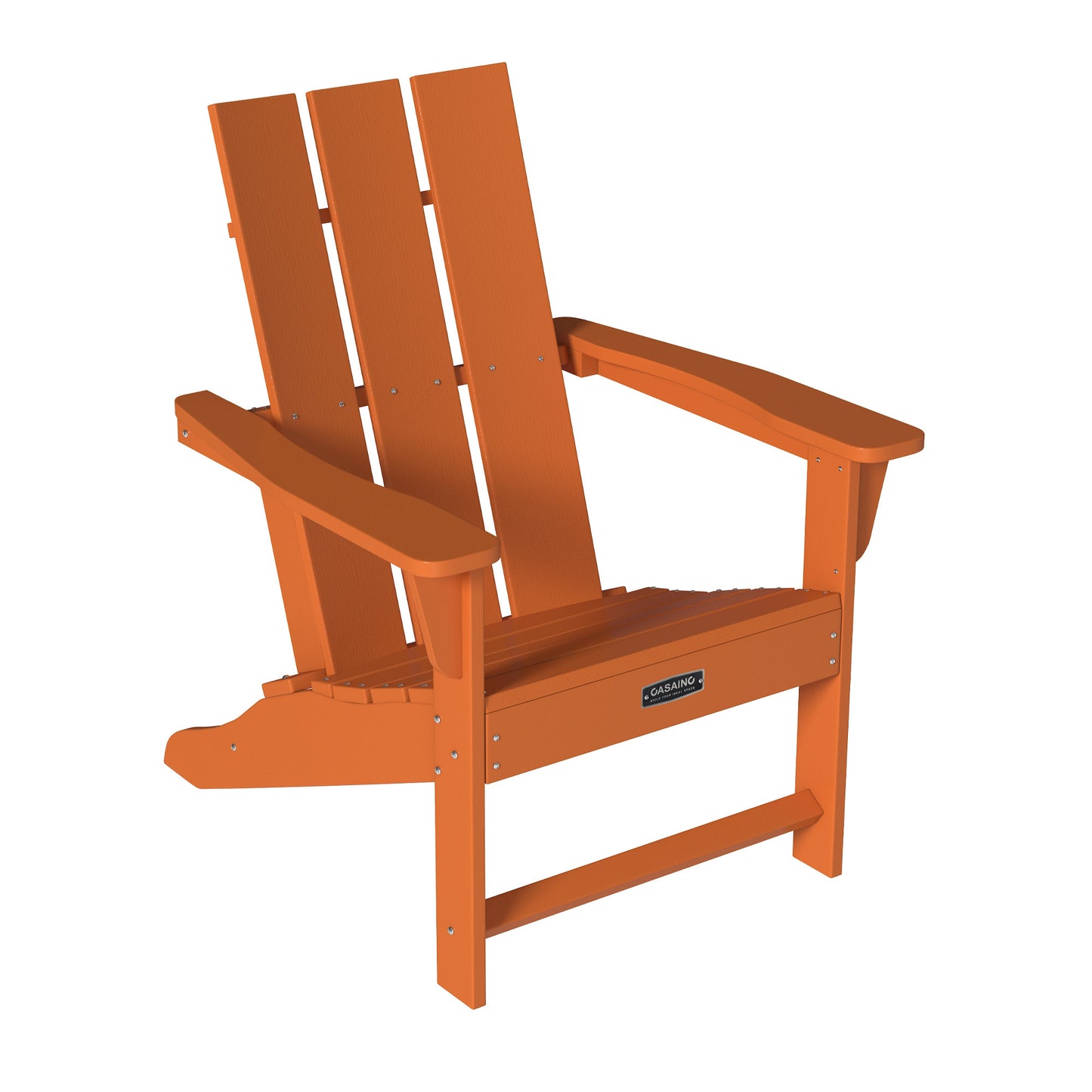 Mondawe Ergonomic Outdoor Adirondack Chair with 3 Back Panel Wide Armrests and Robust PS Material