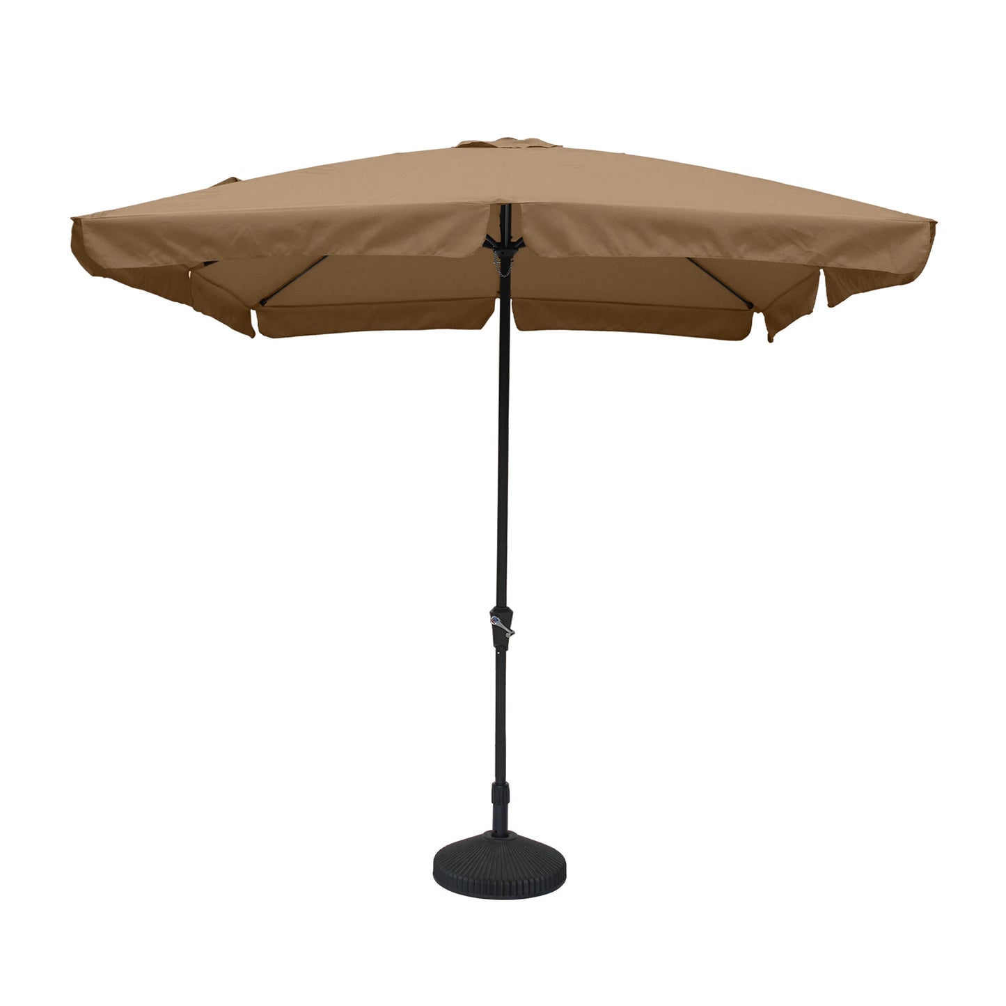 MONDAWE 8 ft. x 10 ft. Crank Design Skirt Skylight Bright Outdoor Square Market Umbrella With Base Stand Included