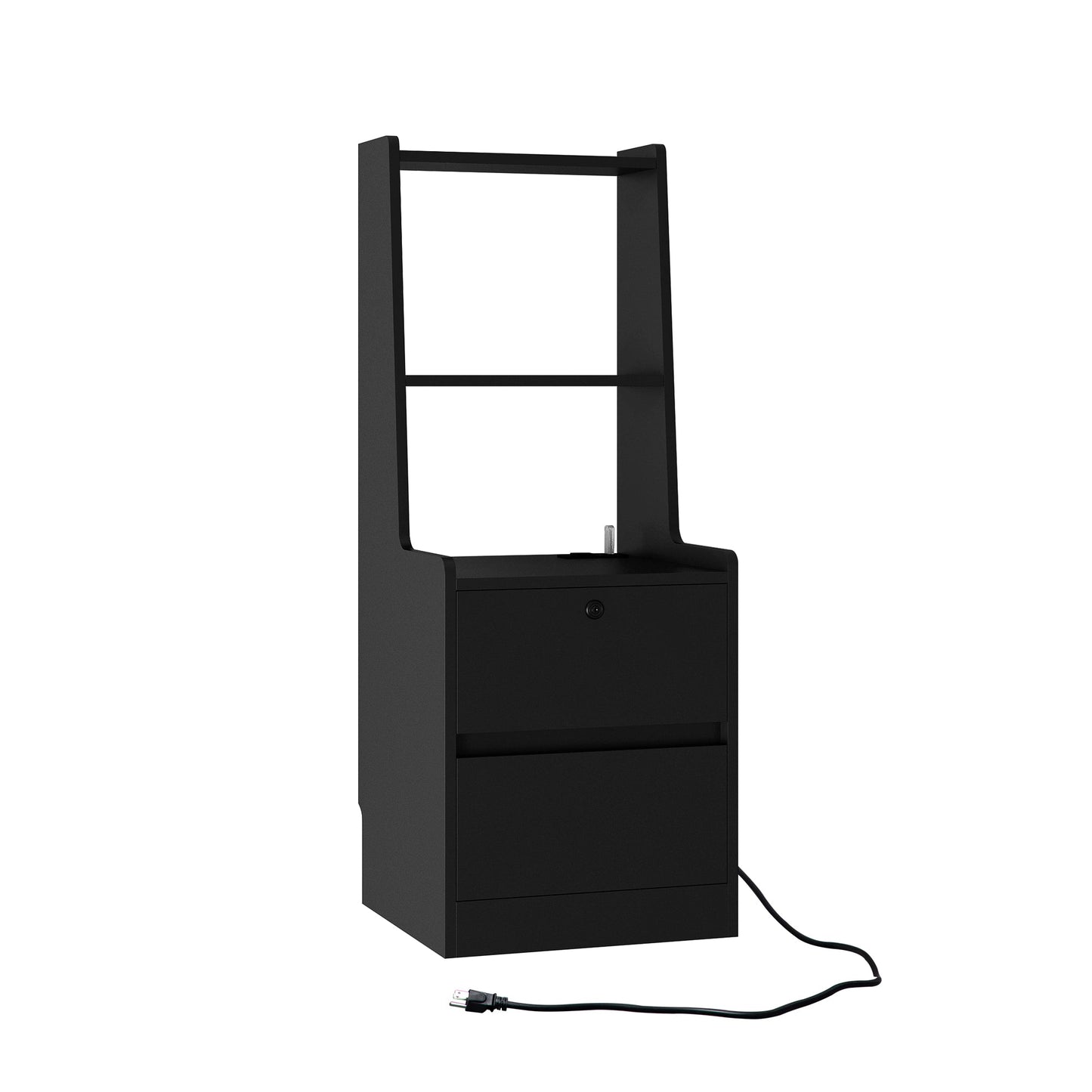 Mondawe Modern Nightstand, Smart Nightstand With Nightlight And Rechargeable Bedroom Storage