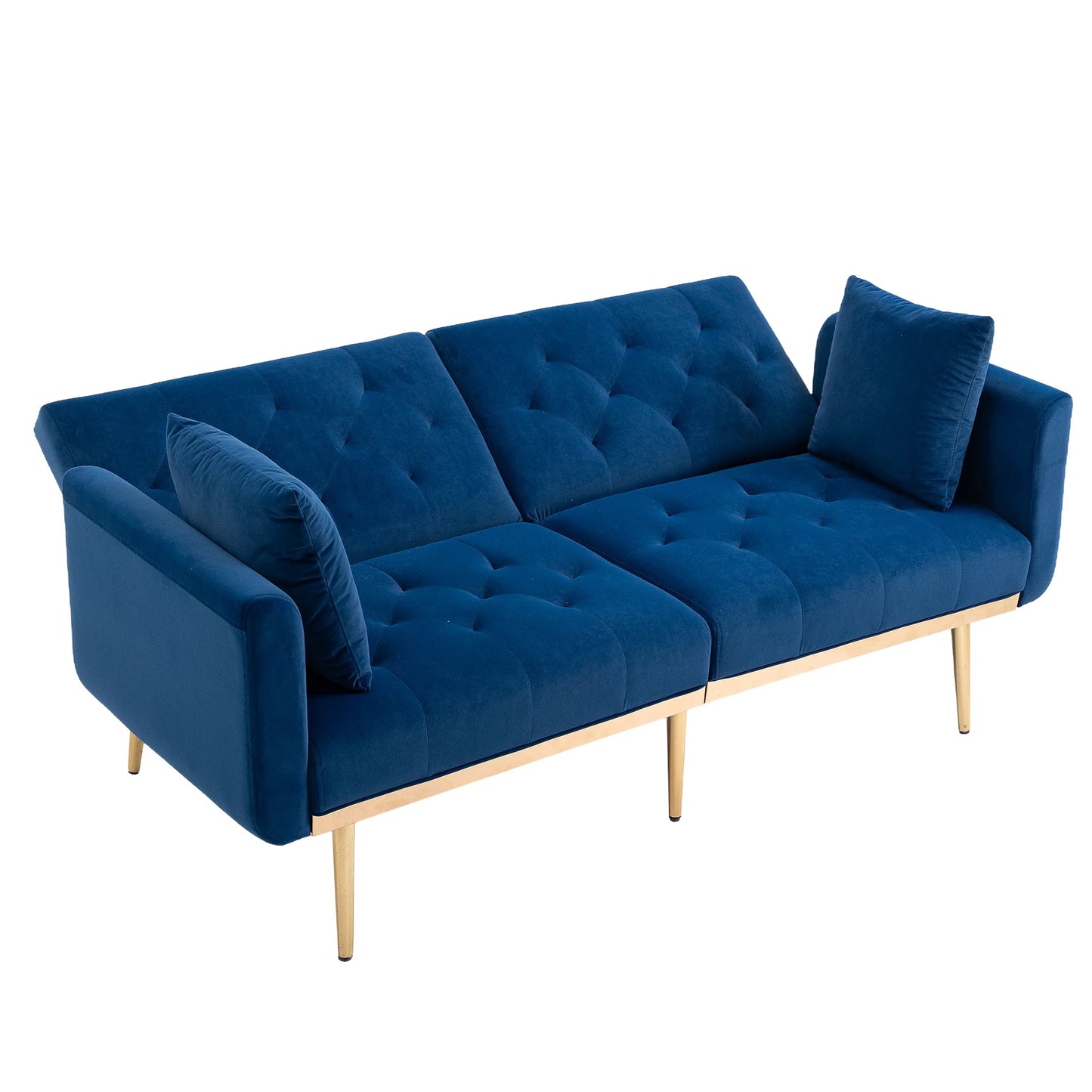 Mondawe Teddy Velvet Sofa , Accent sofa .loveseat sofa with metal feet