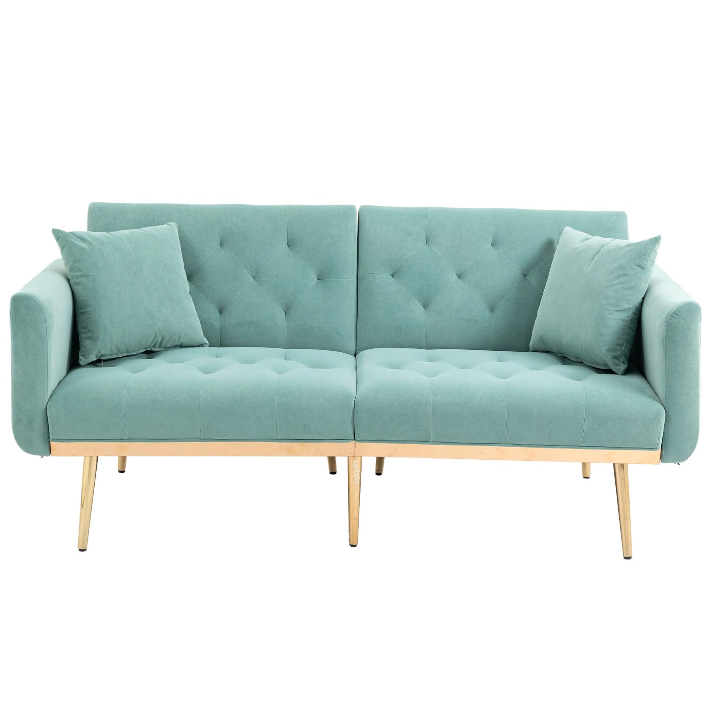 Mondawe Teddy Velvet Sofa , Accent sofa .loveseat sofa with metal feet