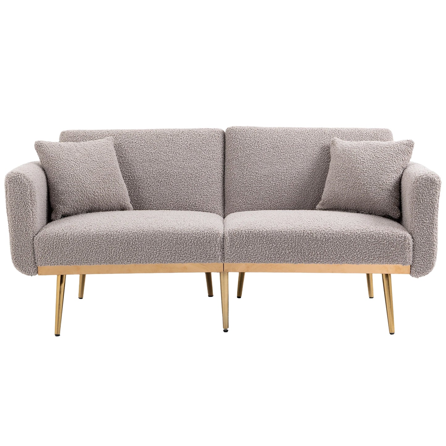 Mondawe Teddy Velvet Sofa , Accent sofa .loveseat sofa with metal feet