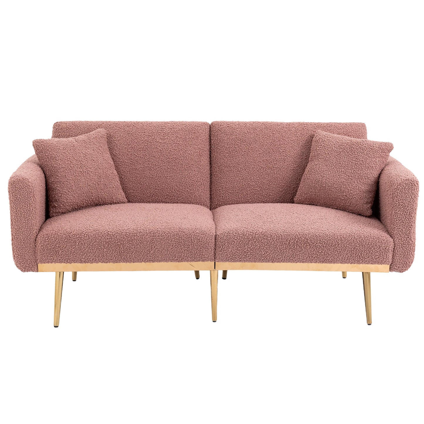 Mondawe Teddy Velvet Sofa , Accent sofa .loveseat sofa with metal feet