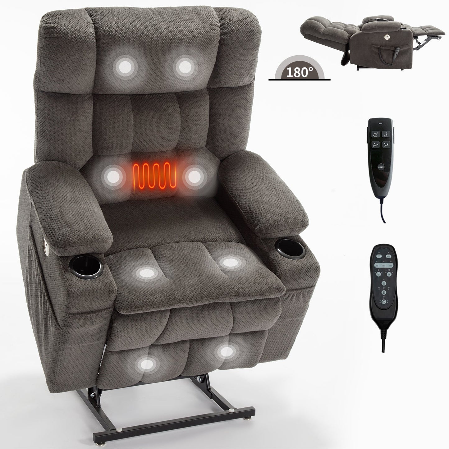 Mondawe Dual Motor Infinite Position Power Lift Recliner Chair