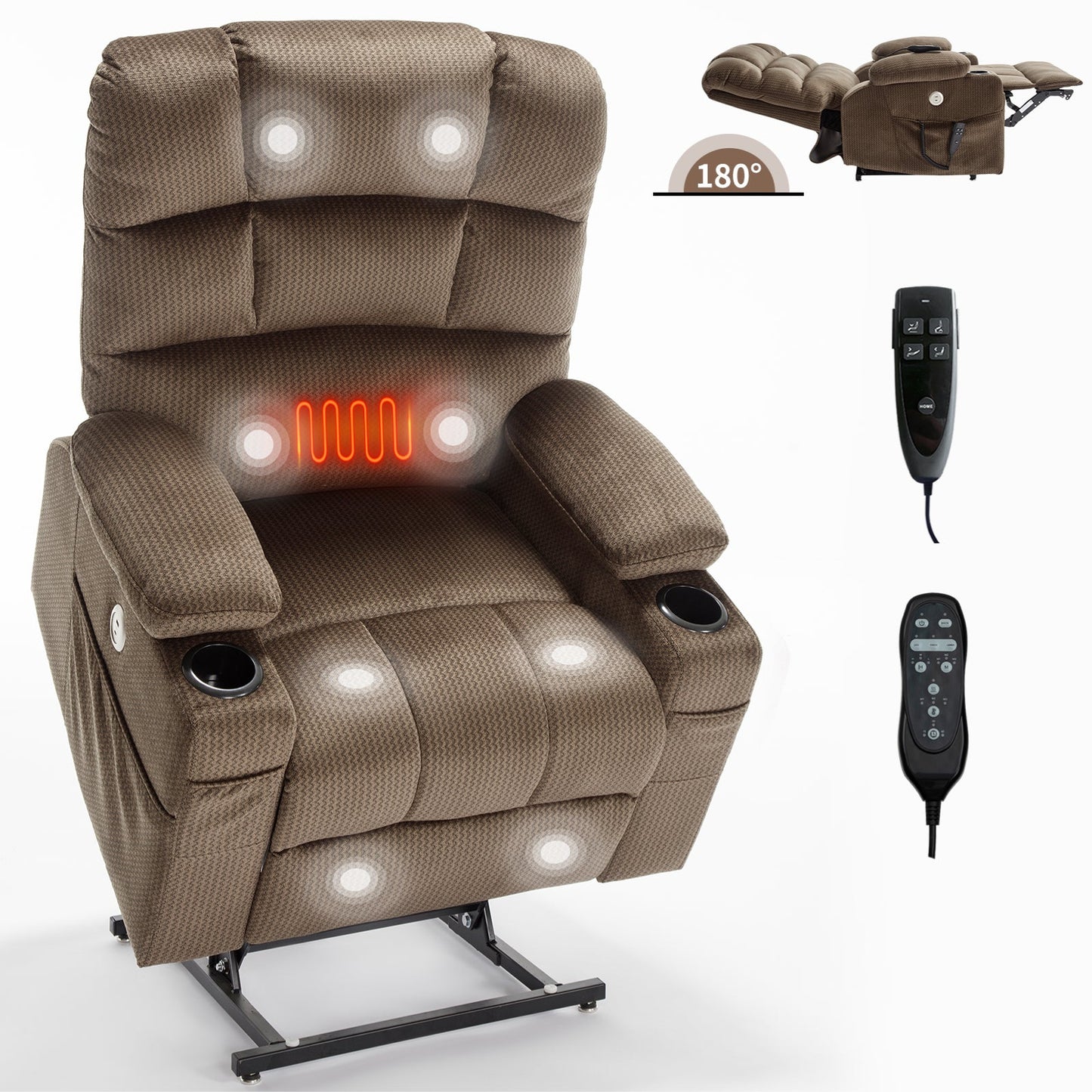 Mondawe Dual Motor Infinite Position Power Lift Recliner Chair