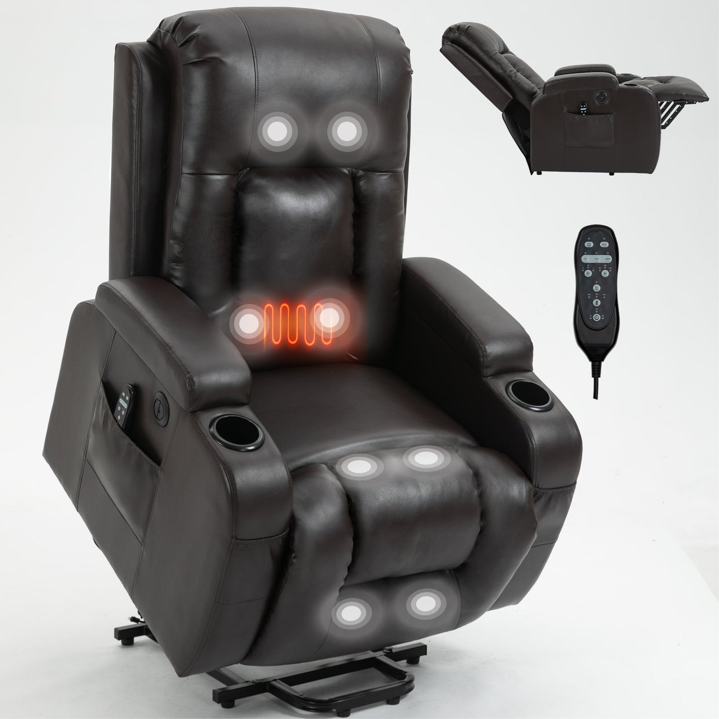 Mondawe Infinite Position Power Lift Recliner Chair for Elderly