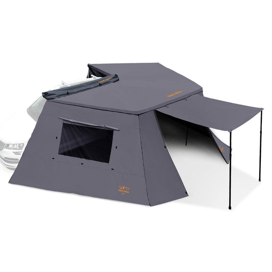 Mondave 270¡ã Awning With Side Wall Free-Standing Car Roll Out Privacy Screens