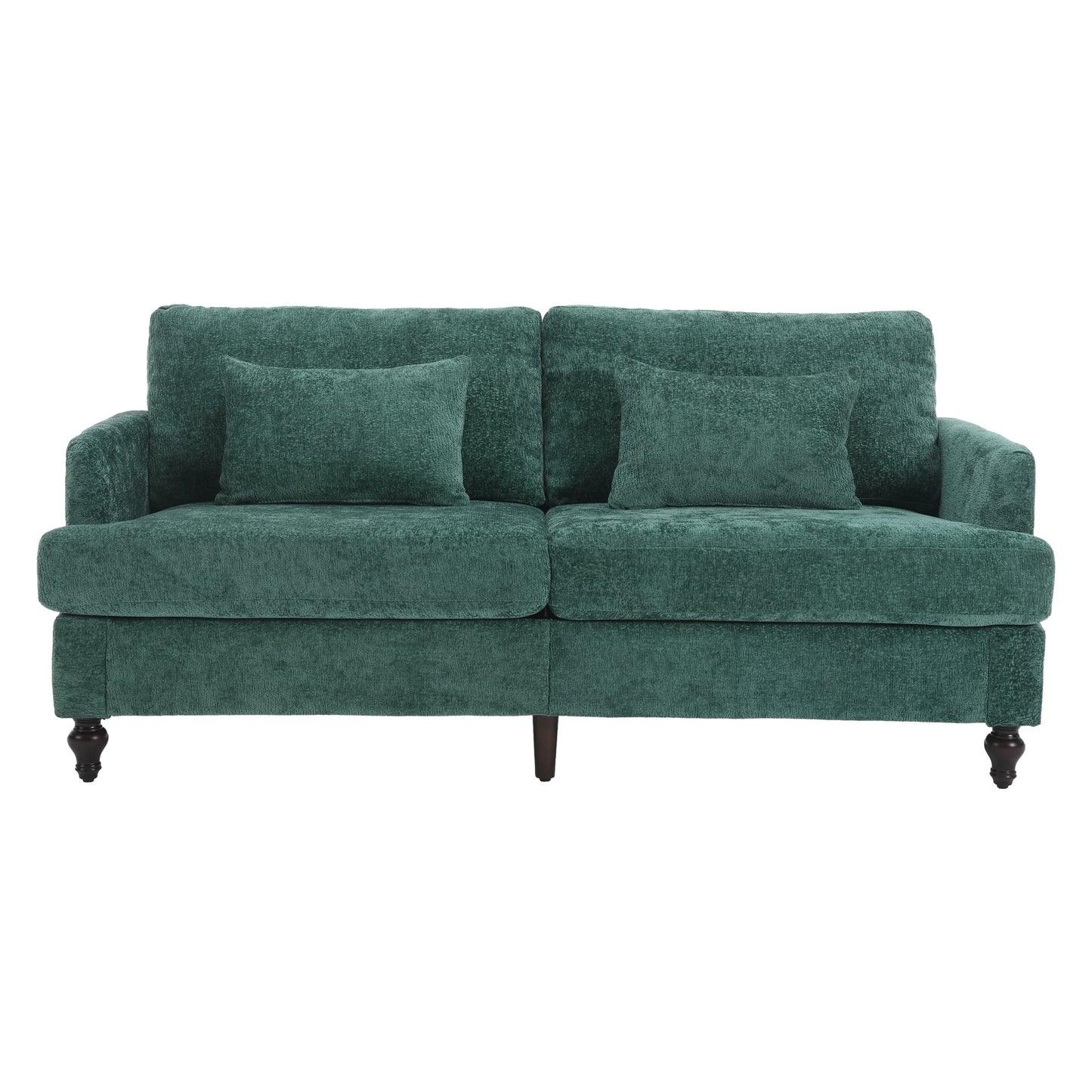 Mondawe Mid Century Chenille Fabric Loveseat Sofa, 2-Seat Upholstered Modern Couch