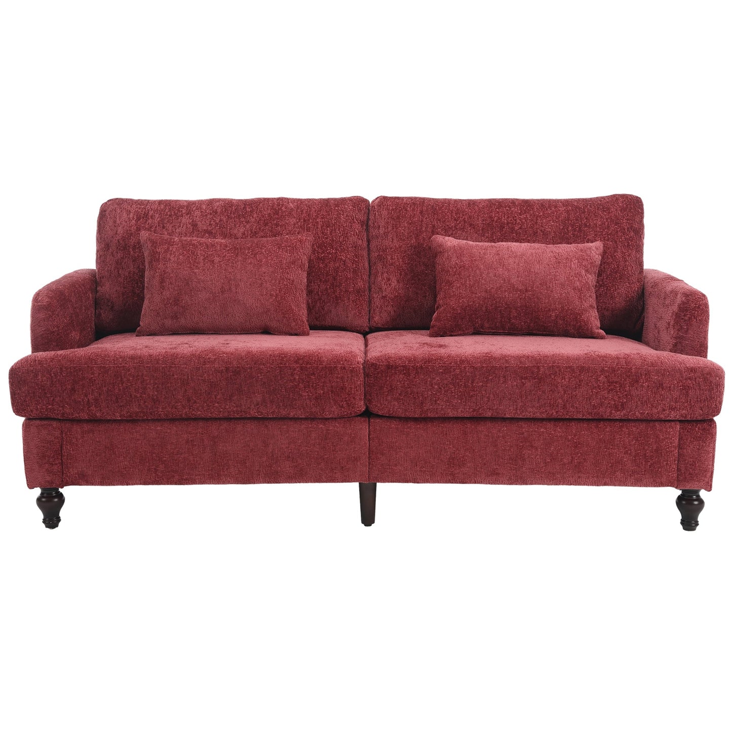 Mondawe Mid Century Chenille Fabric Loveseat Sofa, 2-Seat Upholstered Modern Couch