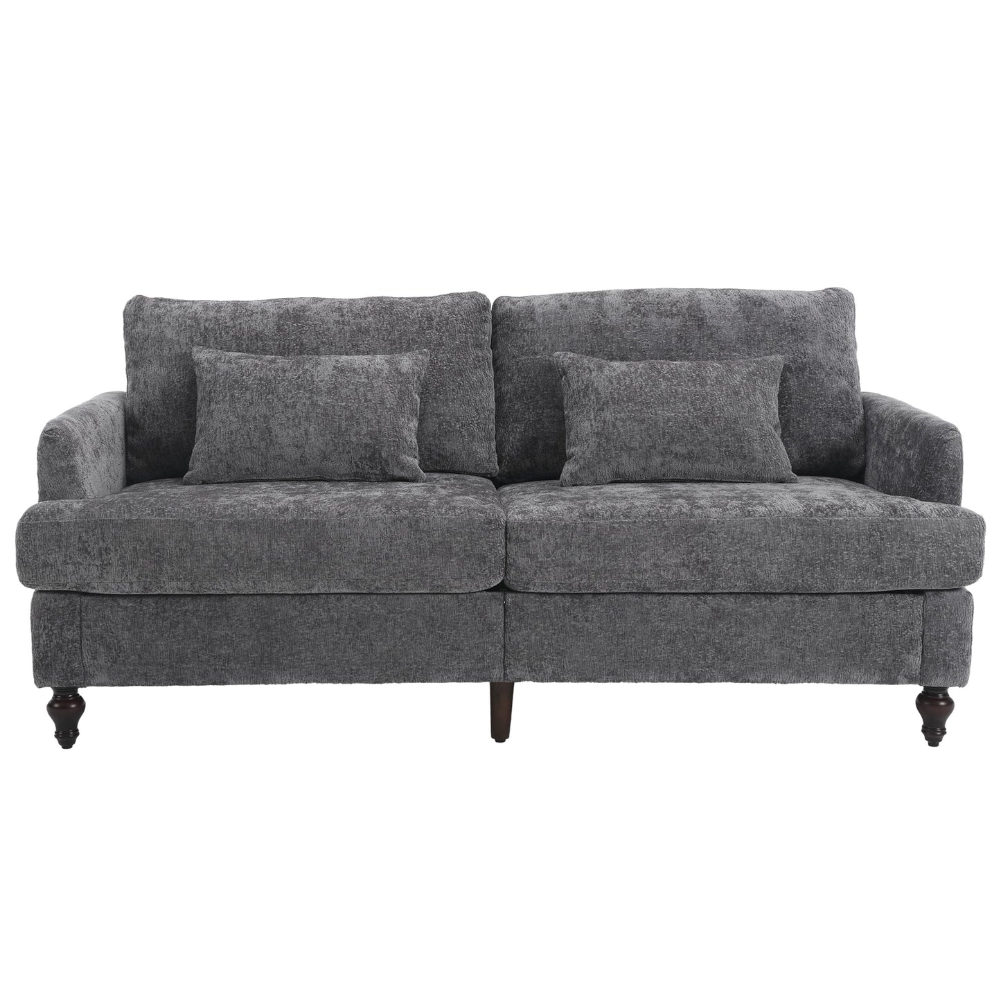 Mondawe Mid Century Chenille Fabric Loveseat Sofa, 2-Seat Upholstered Modern Couch