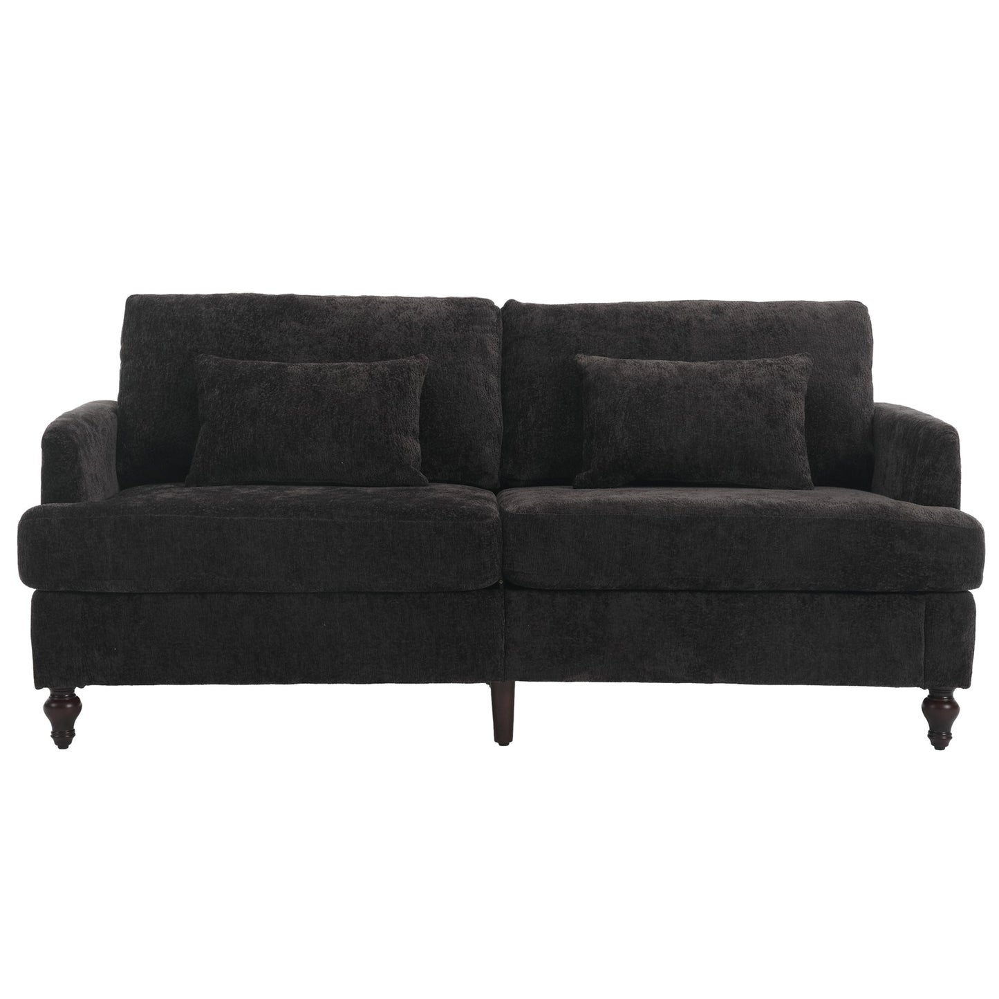 Mondawe Mid Century Chenille Fabric Loveseat Sofa, 2-Seat Upholstered Modern Couch