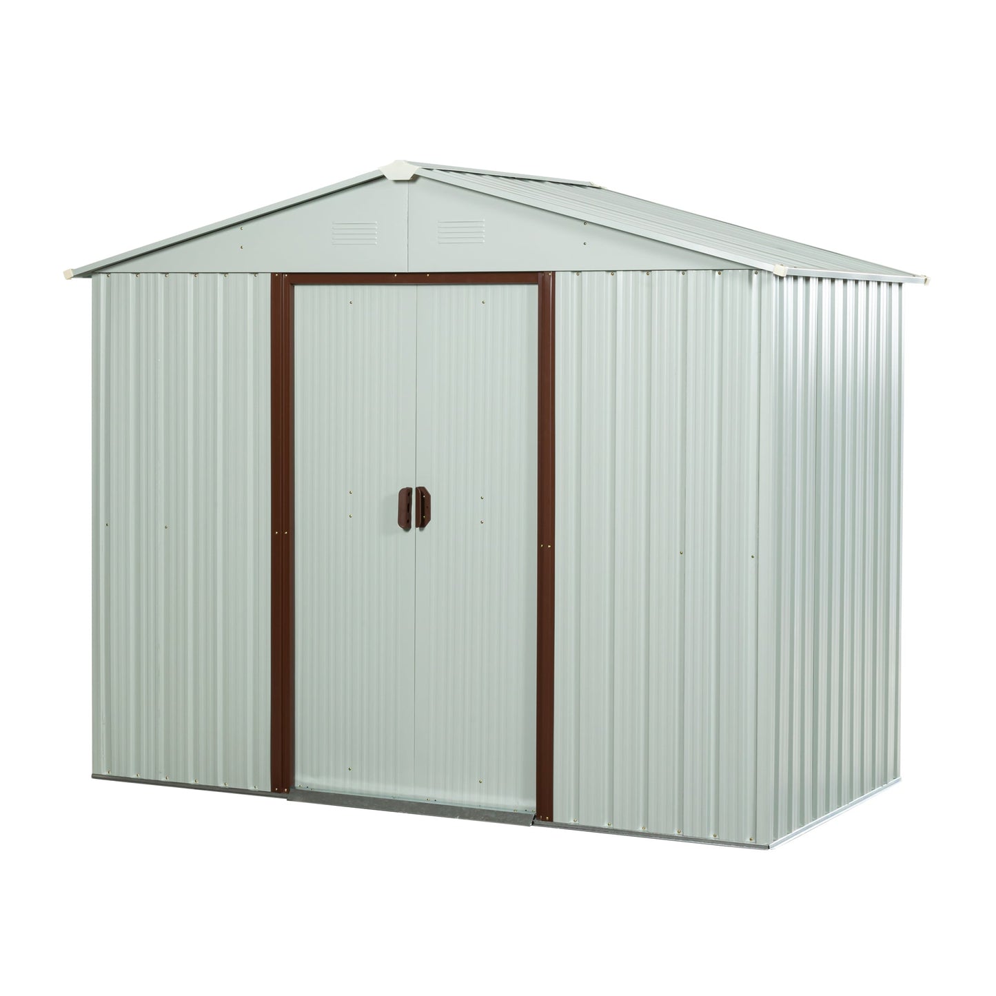 Mondawe RY-SDYX56-W 6ft x 5ft Outdoor Metal Storage Shed White