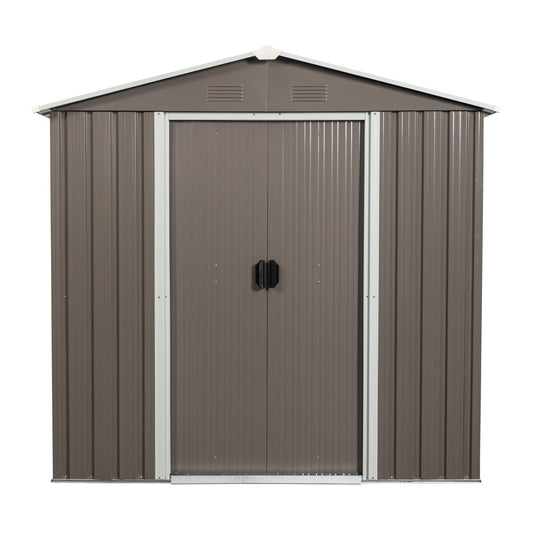 Mondawe 6ft x 5ft Outdoor Metal Storage Shed gray