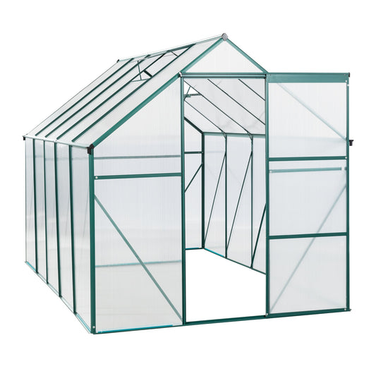 Mondawe 6X10FT Polycarbonate Greenhouse Raised Base and Anchor Aluminum